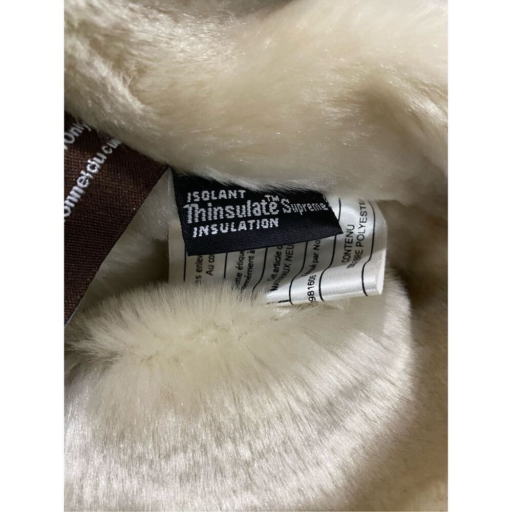 Danier tan leather barn/chore coat with faux shearling interior. - Picture 13 of 16